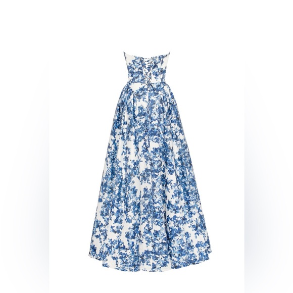 Milla Ravishing blue hydrangea corset maxi dress, Garden of Eden - Picture 3 of 16